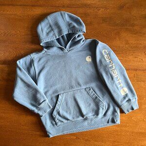 Carhartt sky blue logo hoodie 7